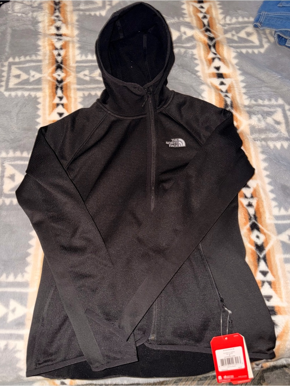 The North Face Black Zip Hooded Fleece